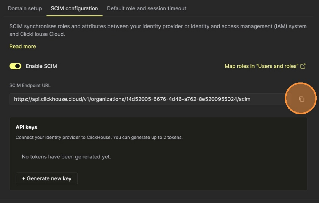 Toggle Enable SCIM